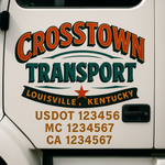 Custom Truck Door Decal Sticker Signs | US DOT Compliant Truck Door Lettering Templates | Make Your Own - Add Your Own Text (2-Pack)