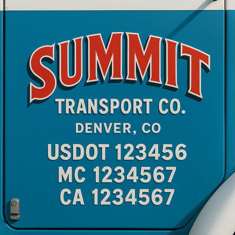 Custom Truck Door Decal Sticker Signs | US DOT Compliant Truck Door Lettering Templates | Make Your Own - Add Your Own Text (2-Pack)