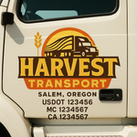 Custom Truck Door Decal Sticker Signs | US DOT Compliant Truck Door Lettering Templates | Make Your Own - Add Your Own Text (2-Pack)