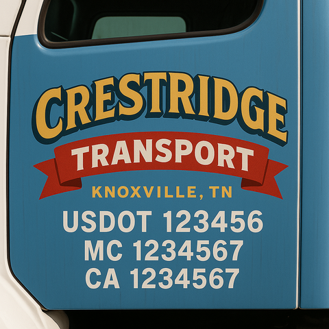 Custom Truck Door Decal Sticker Signs | US DOT Compliant Truck Door Lettering Templates | Make Your Own - Add Your Own Text (2-Pack)