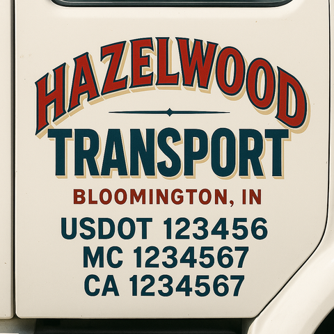 Custom Truck Door Decal Sticker Signs | US DOT Compliant Truck Door Lettering Templates | Make Your Own - Add Your Own Text (2-Pack)