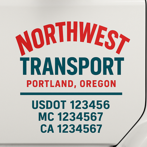 Custom Truck Door Decal Sticker Signs | US DOT Compliant Truck Door Lettering Templates | Make Your Own - Add Your Own Text (2-Pack)