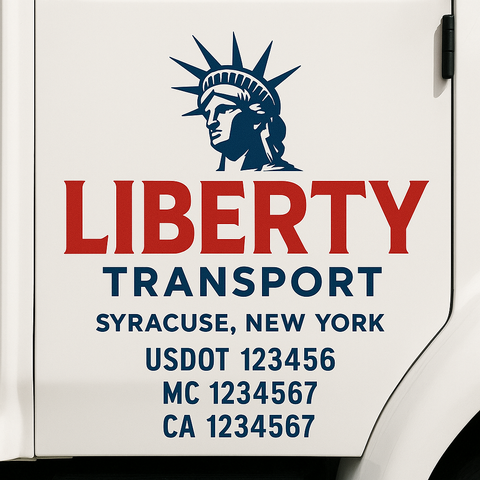 Custom Truck Door Decal Sticker Signs | US DOT Compliant Truck Door Lettering Templates | Make Your Own - Add Your Own Text (2-Pack)