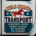 Custom Truck Door Decal Sticker Signs | US DOT Compliant Truck Door Lettering Templates | Make Your Own - Add Your Own Text (2-Pack)