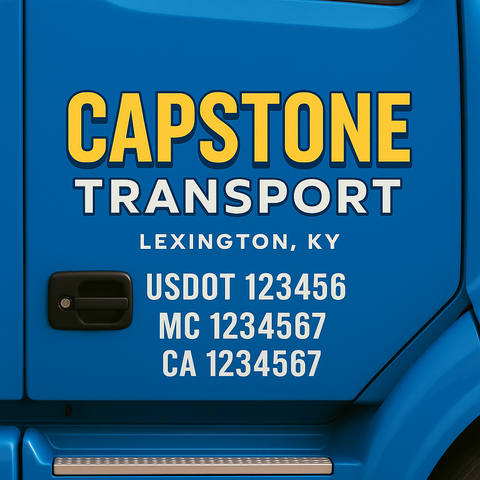 Custom Truck Door Decal Sticker Signs | US DOT Compliant Truck Door Lettering Templates | Make Your Own - Add Your Own Text (2-Pack)