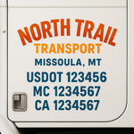 Custom Truck Door Decal Sticker Signs | US DOT Compliant Truck Door Lettering Templates | Make Your Own - Add Your Own Text (2-Pack)