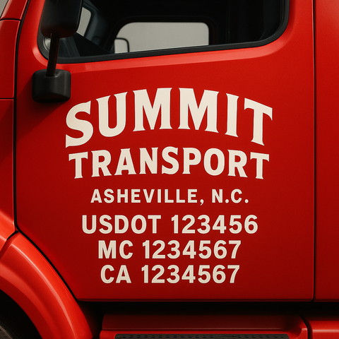 Custom Truck Door Decal Sticker Signs | US DOT Compliant Truck Door Lettering Templates | Make Your Own - Add Your Own Text (2-Pack)