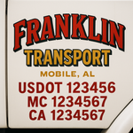 Custom Truck Door Decal Sticker Signs | US DOT Compliant Truck Door Lettering Templates | Make Your Own - Add Your Own Text (2-Pack)