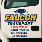 Custom Truck Door Decal Sticker Signs | US DOT Compliant Truck Door Lettering Templates | Make Your Own - Add Your Own Text (2-Pack)