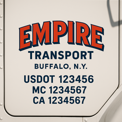 Custom Truck Door Decal Sticker Signs | US DOT Compliant Truck Door Lettering Templates | Make Your Own - Add Your Own Text (2-Pack)