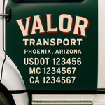 Custom Truck Door Decal Sticker Signs | US DOT Compliant Truck Door Lettering Templates | Make Your Own - Add Your Own Text (2-Pack)