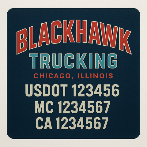 Custom Truck Door Decal Sticker Signs | US DOT Compliant Truck Door Lettering Templates | Make Your Own - Add Your Own Text (2-Pack)
