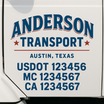Custom Truck Door Decal Sticker Signs | US DOT Compliant Truck Door Lettering Templates | Make Your Own - Add Your Own Text (2-Pack)