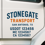Custom Truck Door Decal Sticker Signs | US DOT Compliant Truck Door Lettering Templates | Make Your Own - Add Your Own Text (2-Pack)