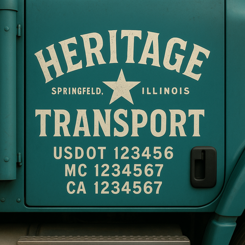 Custom Truck Door Decal Sticker Signs | US DOT Compliant Truck Door Lettering Templates | Make Your Own - Add Your Own Text (2-Pack)