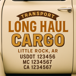 Custom Truck Door Decal Sticker Signs | US DOT Compliant Truck Door Lettering Templates | Make Your Own - Add Your Own Text (2-Pack)