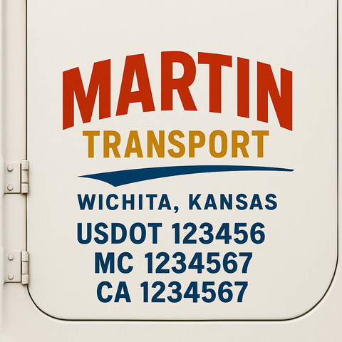 Custom Truck Door Decal Sticker Signs | US DOT Compliant Truck Door Lettering Templates | Make Your Own - Add Your Own Text (2-Pack)