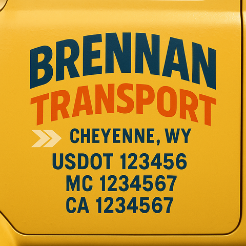 Custom Truck Door Decal Sticker Signs | US DOT Compliant Truck Door Lettering Templates | Make Your Own - Add Your Own Text (2-Pack)