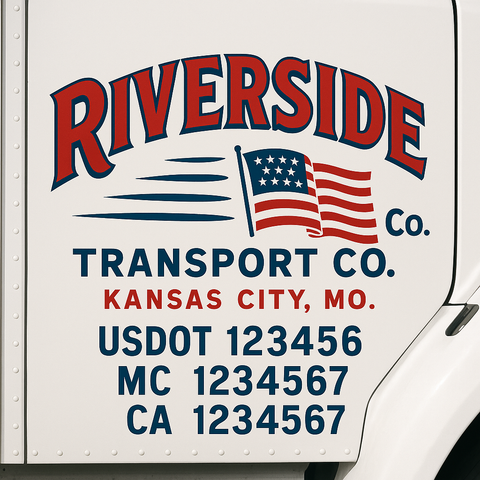 Custom Truck Door Decal Sticker Signs | US DOT Compliant Truck Door Lettering Templates | Make Your Own - Add Your Own Text (2-Pack)