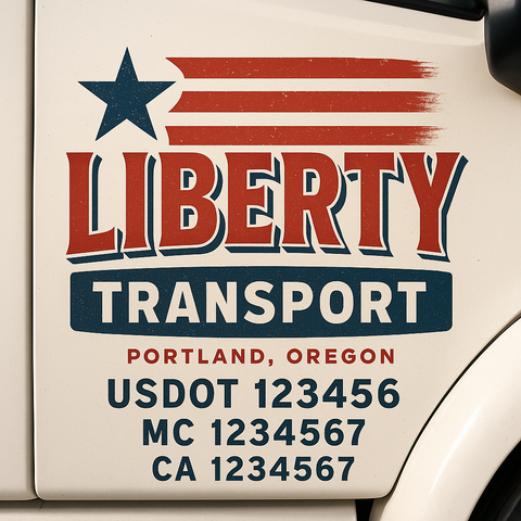 Custom Truck Door Decal Sticker Signs | US DOT Compliant Truck Door Lettering Templates | Make Your Own - Add Your Own Text (2-Pack)