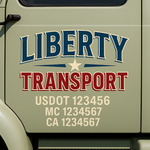 Custom Truck Door Decal Sticker Signs | US DOT Compliant Truck Door Lettering Templates | Make Your Own - Add Your Own Text (2-Pack)