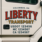 Custom Truck Door Decal Sticker Signs | US DOT Compliant Truck Door Lettering Templates | Make Your Own - Add Your Own Text (2-Pack)