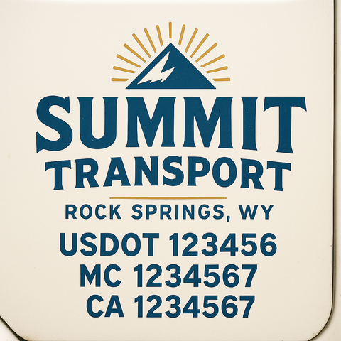 Custom Truck Door Decal Sticker Signs | US DOT Compliant Truck Door Lettering Templates | Make Your Own - Add Your Own Text (2-Pack)