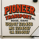 Custom Truck Door Decal Sticker Signs | US DOT Compliant Truck Door Lettering Templates | Make Your Own - Add Your Own Text (2-Pack)