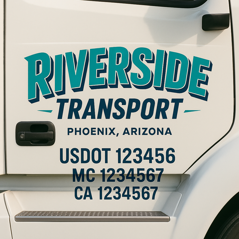 Custom Truck Door Decal Sticker Signs | US DOT Compliant Truck Door Lettering Templates | Make Your Own - Add Your Own Text (2-Pack)