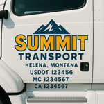 Custom Truck Door Decal Sticker Signs | US DOT Compliant Truck Door Lettering Templates | Make Your Own - Add Your Own Text (2-Pack)