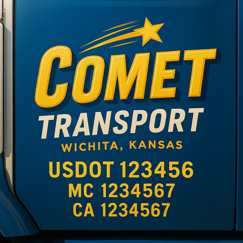Custom Truck Door Decal Sticker Signs | US DOT Compliant Truck Door Lettering Templates | Make Your Own - Add Your Own Text (2-Pack)