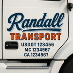 Custom Truck Door Decal Sticker Signs | US DOT Compliant Truck Door Lettering Templates | Make Your Own - Add Your Own Text (2-Pack)