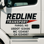 Custom Truck Door Decal Sticker Signs | US DOT Compliant Truck Door Lettering Templates | Make Your Own - Add Your Own Text (2-Pack)