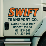Custom Truck Door Decal Sticker Signs | US DOT Compliant Truck Door Lettering Templates | Make Your Own - Add Your Own Text (2-Pack)
