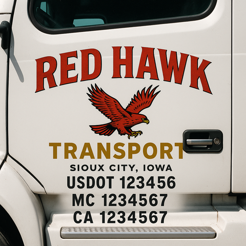 Custom Truck Door Decal Sticker Signs | US DOT Compliant Truck Door Lettering Templates | Make Your Own - Add Your Own Text (2-Pack)
