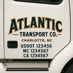 Custom Truck Door Decal Sticker Signs | US DOT Compliant Truck Door Lettering Templates | Make Your Own - Add Your Own Text (2-Pack)