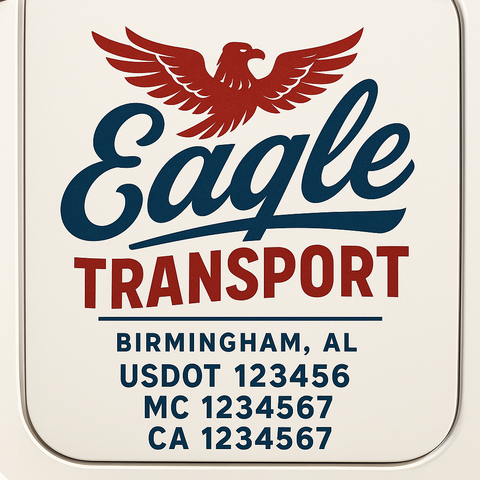 Custom Truck Door Decal Sticker Signs | US DOT Compliant Truck Door Lettering Templates | Make Your Own - Add Your Own Text (2-Pack)