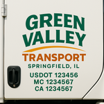 Custom Truck Door Decal Sticker Signs | US DOT Compliant Truck Door Lettering Templates | Make Your Own - Add Your Own Text (2-Pack)