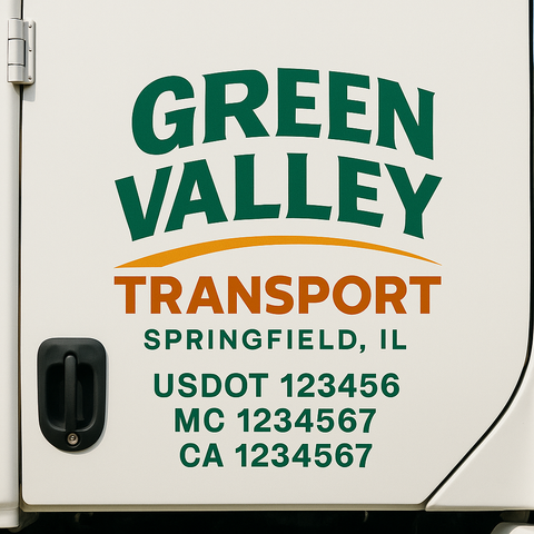 Custom Truck Door Decal Sticker Signs | US DOT Compliant Truck Door Lettering Templates | Make Your Own - Add Your Own Text (2-Pack)