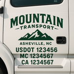 Custom Truck Door Decal Sticker Signs | US DOT Compliant Truck Door Lettering Templates | Make Your Own - Add Your Own Text (2-Pack)