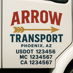 Custom Truck Door Decal Sticker Signs | US DOT Compliant Truck Door Lettering Templates | Make Your Own - Add Your Own Text (2-Pack)