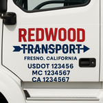 Custom Truck Door Decal Sticker Signs | US DOT Compliant Truck Door Lettering Templates | Make Your Own - Add Your Own Text (2-Pack)