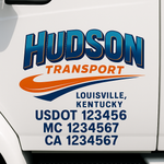 Custom Truck Door Decal Sticker Signs | US DOT Compliant Truck Door Lettering Templates | Make Your Own - Add Your Own Text (2-Pack)