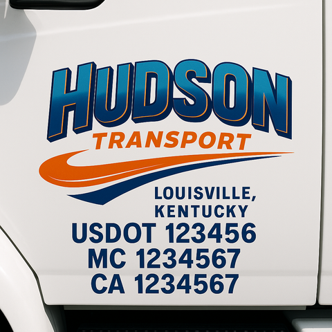 Custom Truck Door Decal Sticker Signs | US DOT Compliant Truck Door Lettering Templates | Make Your Own - Add Your Own Text (2-Pack)