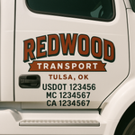 Custom Truck Door Decal Sticker Signs | US DOT Compliant Truck Door Lettering Templates | Make Your Own - Add Your Own Text (2-Pack)