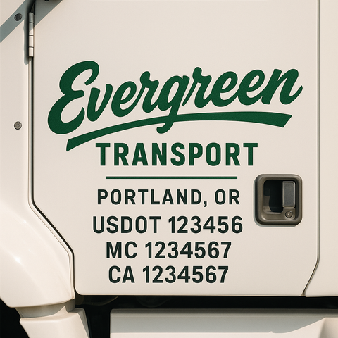 Custom Truck Door Decal Sticker Signs | US DOT Compliant Truck Door Lettering Templates | Make Your Own - Add Your Own Text (2-Pack)