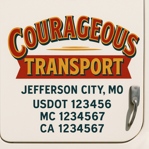 Custom Truck Door Decal Sticker Signs | US DOT Compliant Truck Door Lettering Templates | Make Your Own - Add Your Own Text (2-Pack)