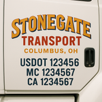 Custom Truck Door Decal Sticker Signs | US DOT Compliant Truck Door Lettering Templates | Make Your Own - Add Your Own Text (2-Pack)