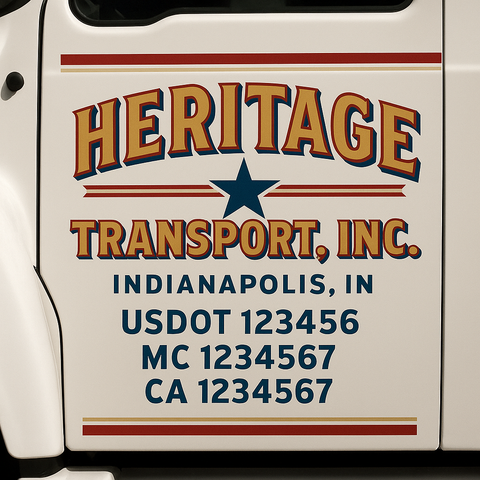 Custom Truck Door Decal Sticker Signs | US DOT Compliant Truck Door Lettering Templates | Make Your Own - Add Your Own Text (2-Pack)