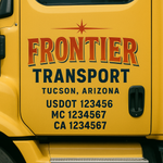 Custom Truck Door Decal Sticker Signs | US DOT Compliant Truck Door Lettering Templates | Make Your Own - Add Your Own Text (2-Pack)